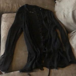 Lace detail on back cover up, bell sleeves